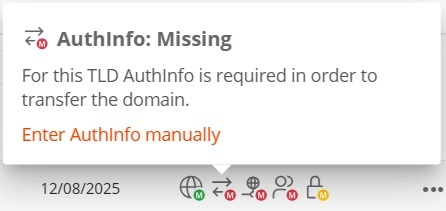 External portfolio: Domain Status