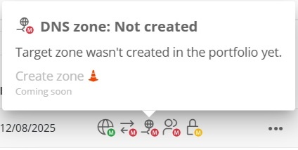 External portfolio: Domain Status