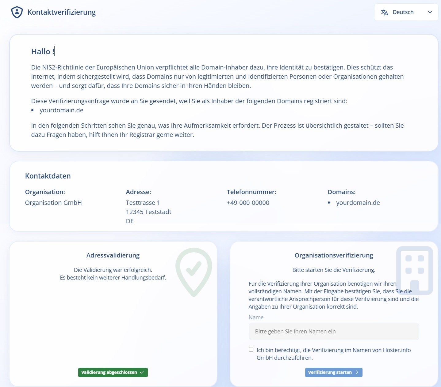 Für Domain-Inhaber mit dem Kontakt-Typ “ORG”