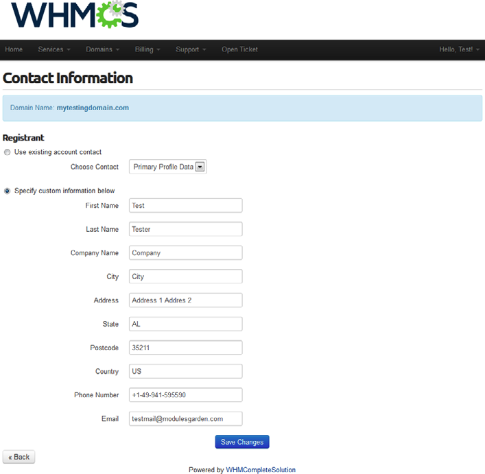 Contact information