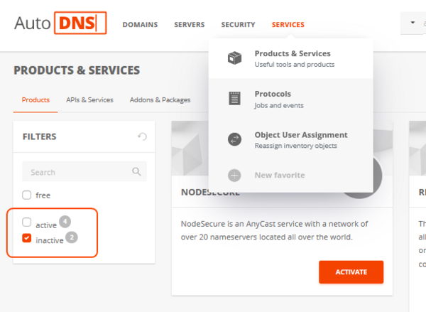 Booking in the Products & Services section (2)