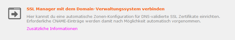 SSLManager mit AutoDNS verbinden