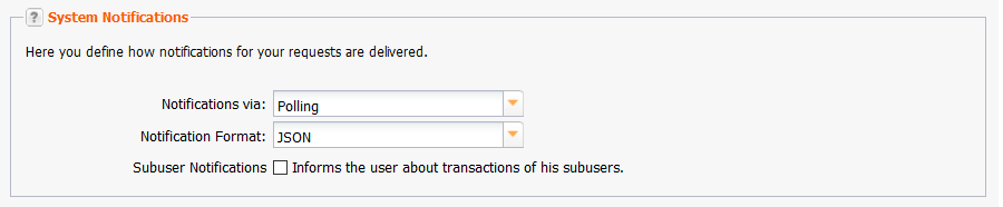 Configuration for emails in case of non-executed polling.