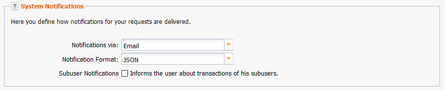 Configuration for email