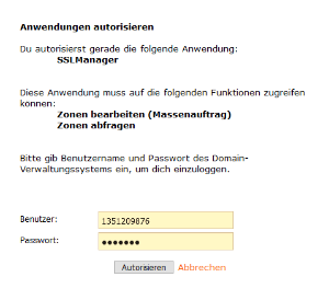 SSLManager mit AutoDNS verbinden (2)