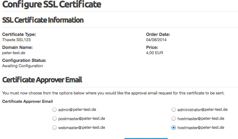 Configuration of TLS/SSL certificates (3)