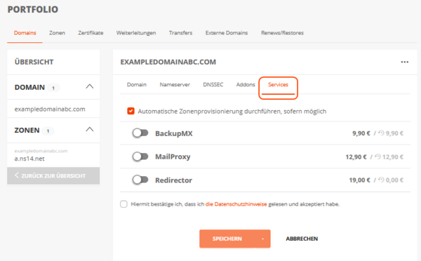 Über das PORTFOLIO buchen (3)