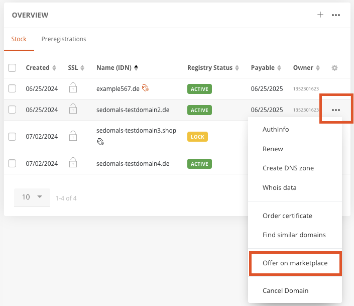 Sedo domain trade via AutoDNS platform: Sale in PORTFOLIO