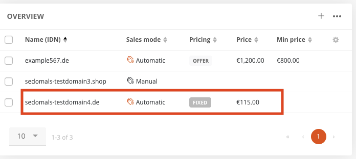 Sedo domain trade via AutoDNS platform: Sale in the domain marketplace