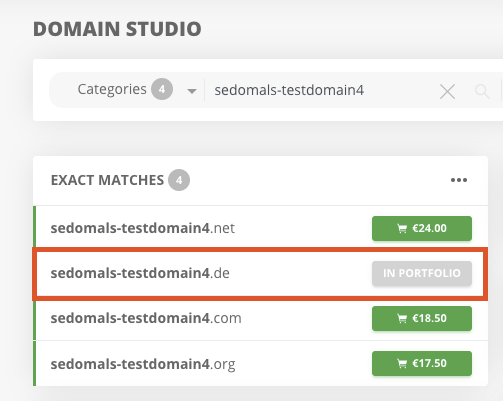 Sedo domain trade via AutoDNS platform: Sale in the domain marketplace