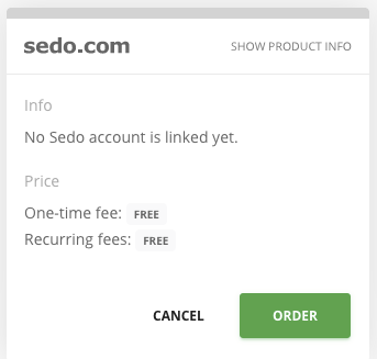 Sedo domain trade via AutoDNS platform: Activating the Sedo functions in the AutoDNS platform