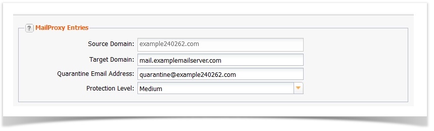 MailProxy: MailProxy entries