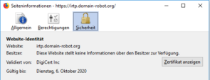Darstellung von DV-Zertifikaten im Webbrowser (2)
