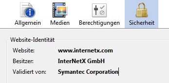 Darstellung von OV-Zertifikaten im Webbrowser