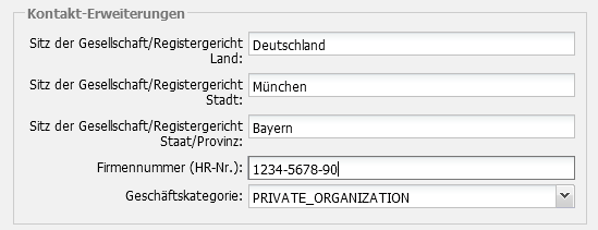 Kontakt-Erweiterung für GlobalSign Extended SSL und Sectigo SSL EV