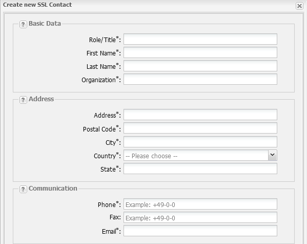 Please note when filling out the form: