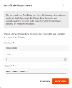 Vorgehensweise beim Import (2)