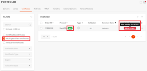 Managing Multi-year Plan certificates in AutoDNS