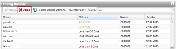 QuickGuide AutoDelete: Deleting expiring domains in the AutoDNS user interface