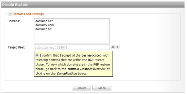 QuickGuide AutoDelete: Restoring deleted domains in the AutoDNS user interface