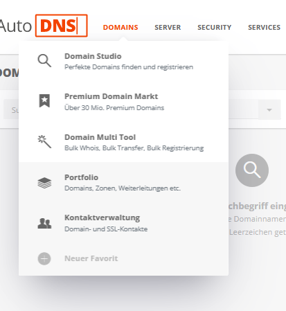 Werkzeuge für die Domain- und Zonen-Verwaltung