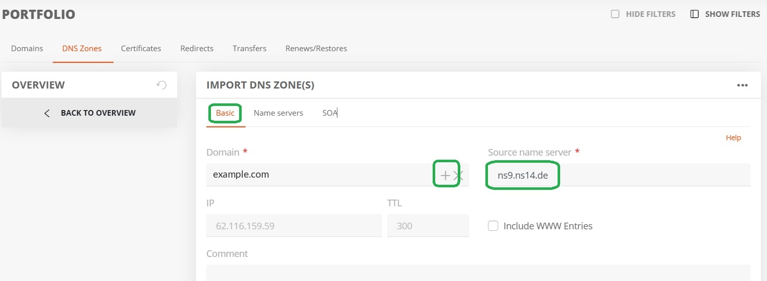 Step 2: Import zones to the new infrastructure (2)