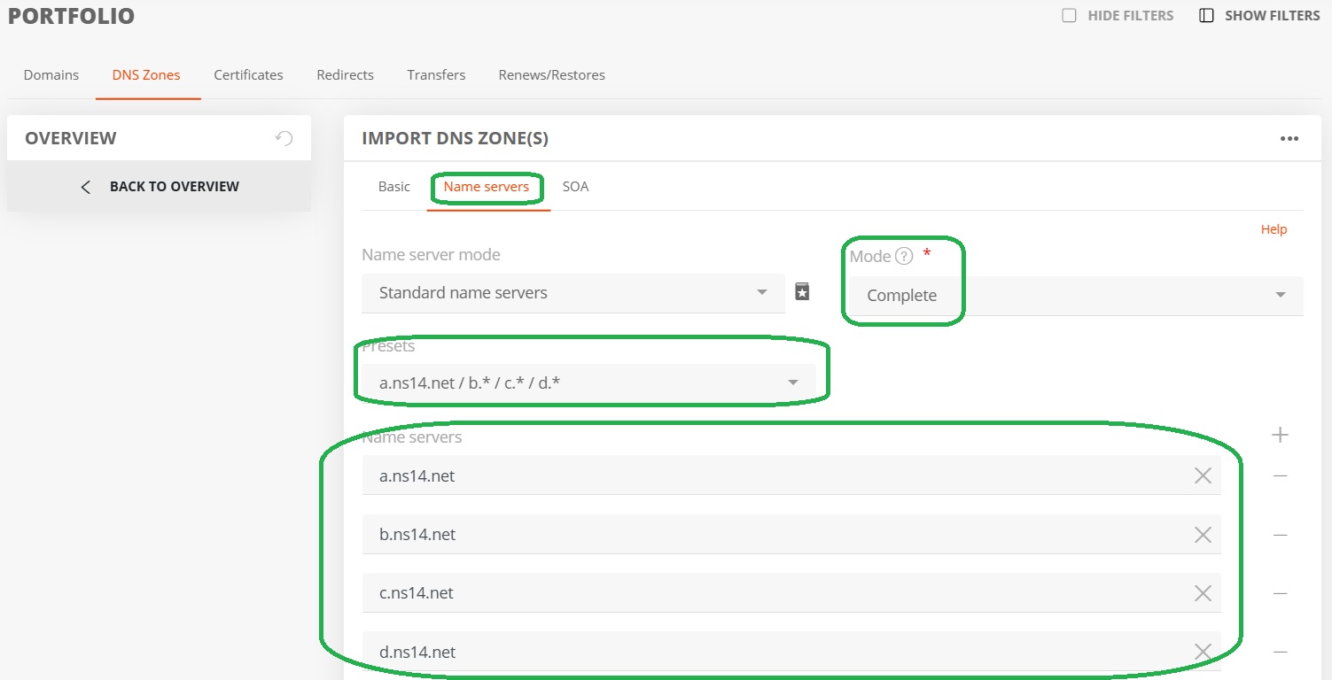 Step 2: Import zones to the new infrastructure (3)