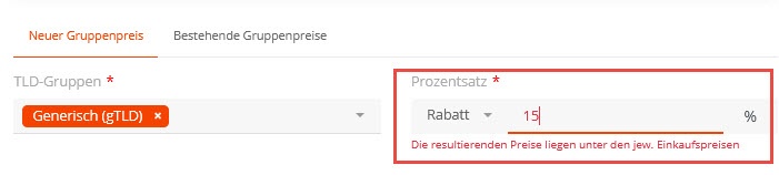 Gruppenpreise für TLD-Gruppen erstellen (3)