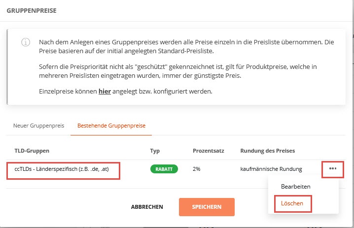 Gruppenpreise löschen (2)