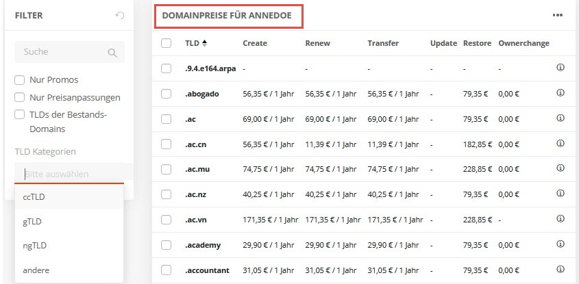 Kundenspezifische Preise anzeigen (2)