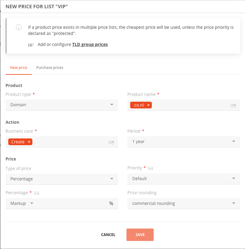 Creating an individual price list (2)
