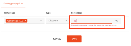 Creating group prices for TLD groups (3)