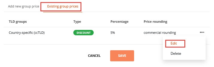 Editing group prices (2)