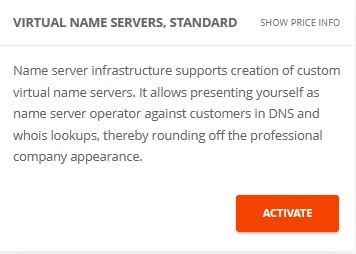 Order a virtual name server (VNS) (2)
