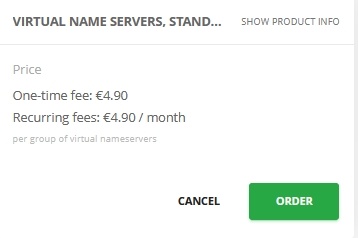 Order a virtual name server (VNS) (3)
