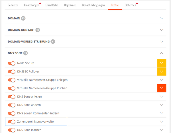 ACL in AutoDNS Plattform vergeben