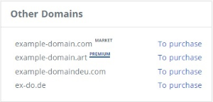 Settings for the "Other Domains" area