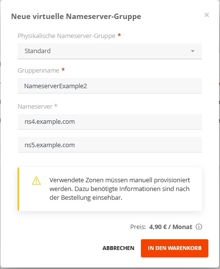 Virtuellen Nameserver (VNS) bestellen (4)