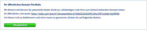 Einstellungen für den Bereich "Showcase Domains" (7)