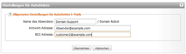 AutoDelete E-Mails konfigurieren