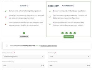 Make Offer - Domains auf Verhandlungsbasis anbieten