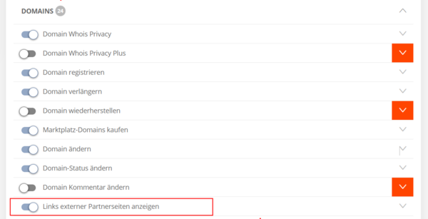 ACL für den Ankauf von Domains