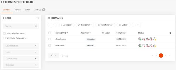 Domains hinzufügen (3)