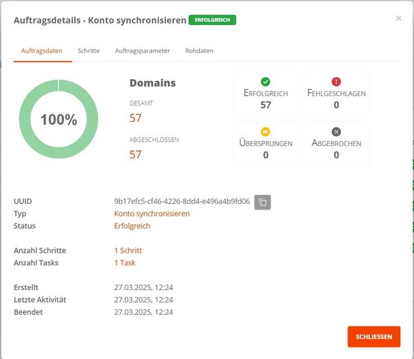 Auftragsübersicht (2)