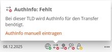AuthInfo hinzufügen